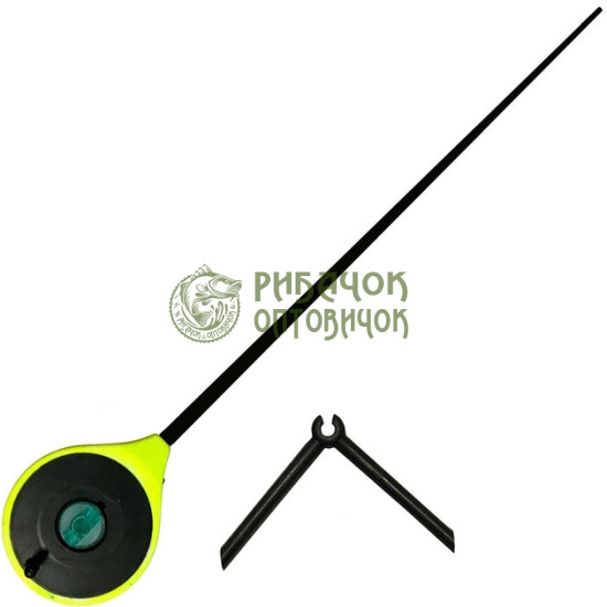 Вудка зимова AKARA SPORT Pk балалайка Жовта (хлист склопластик) вага 16,5г. довжина 24см.