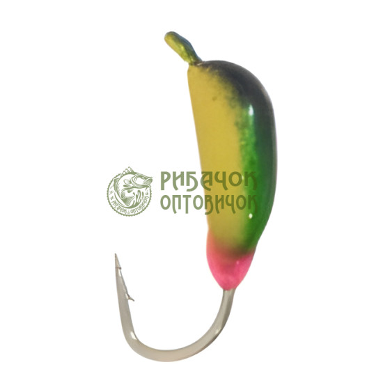 Морм. вольф. Fishing ROI Банан ризький з петлею і фарбуванням 3mm YN5UV (10шт/уп) (M400)