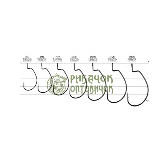 Гачок Decoy Worm25  Hook Wide 01, 8 шт/уп.