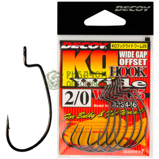 Гачок Decoy Worm25  Hook Wide 01, 8 шт/уп.