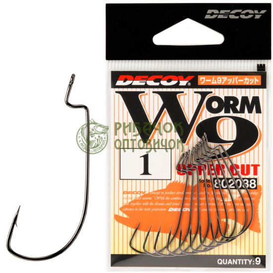 Гачок Decoy Worm9 Upper Cut #3/0 (7 шт/уп)