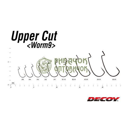 Гачок Decoy Worm9 Upper Cut #4/0 (6 шт/уп)