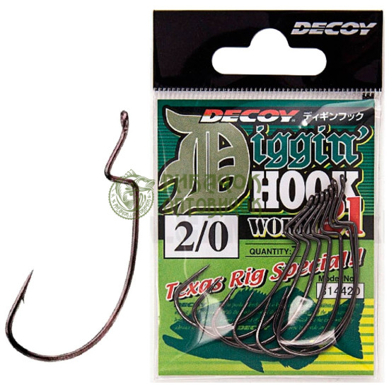 Гачок Decoy Worm21 Digging Hook #2/0 (7 шт/уп)