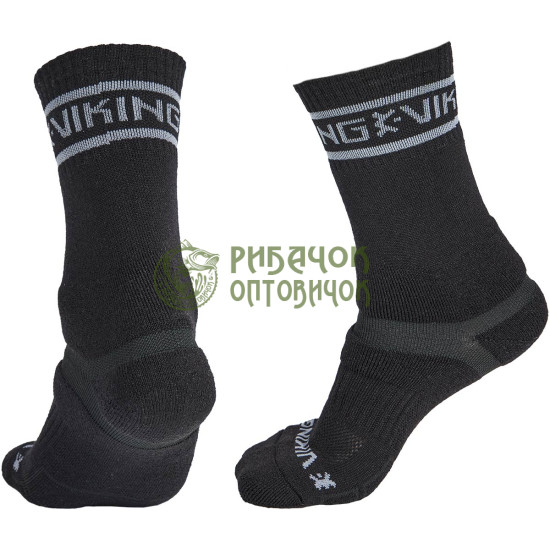 Шкарпетки Viking Fishing Magnus 2XL(46-48) чорно-сірий (Black)