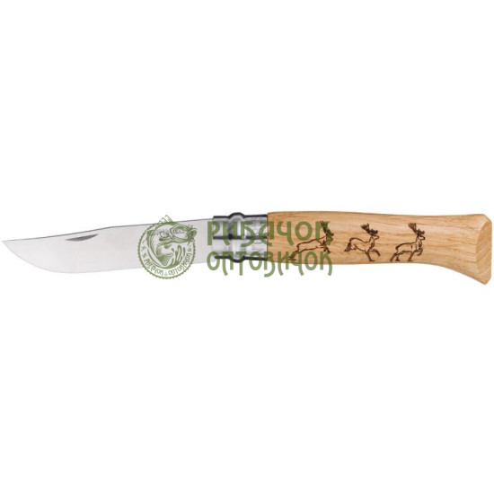 Ніж Opinel №8 VRI "Олень", дуб (002332)