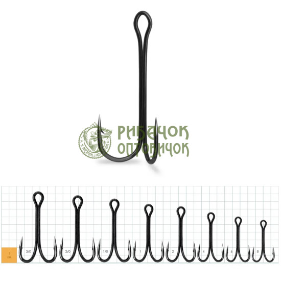 Gurza Double Hook Long Shank BN # 2 5 шт. х 10