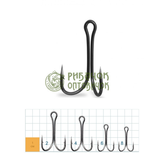 Double Hook Short Shank BN # 6 6 шт. х 10