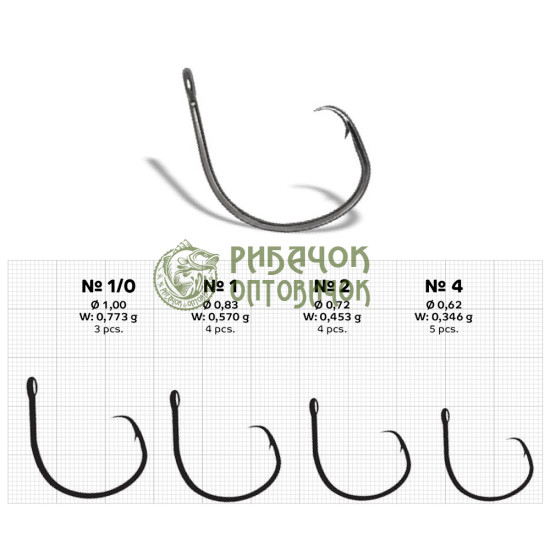 Гачок Gurza RAFT #4 BN 10 шт. х 10
