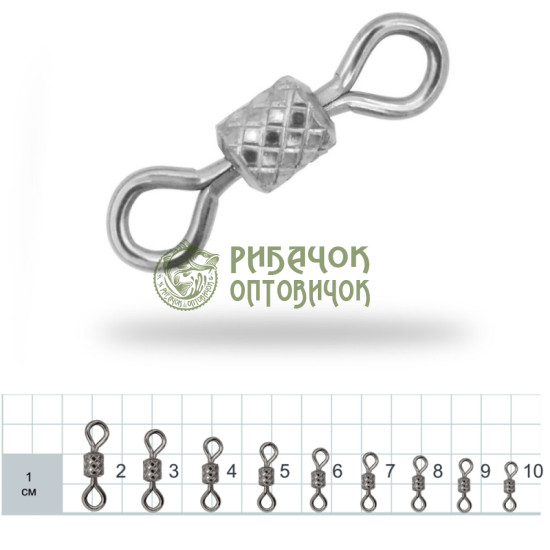 Gurza Rolling Ribbed Swivel BN # 7 10 шт. x 10