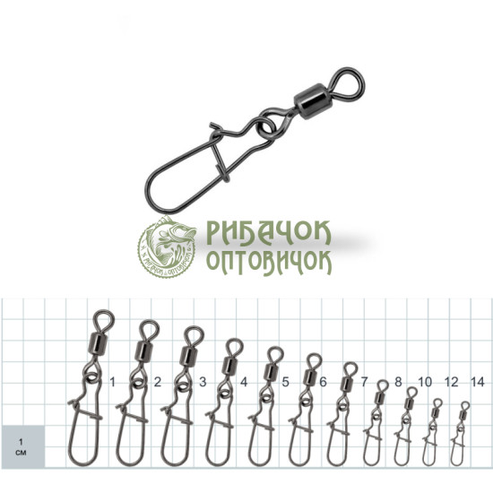 Gurza Rolling swivel/Nice Snap BN # 14 10 шт. x 10