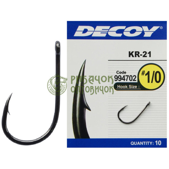 Гачок Decoy KR-21 Black Nickeled 01, 10 шт/уп