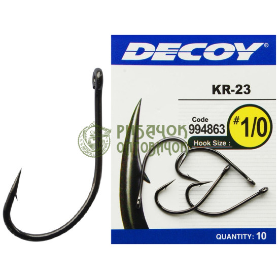 Гачок Decoy KR-23 Black Nickeled 04, 12 шт/уп