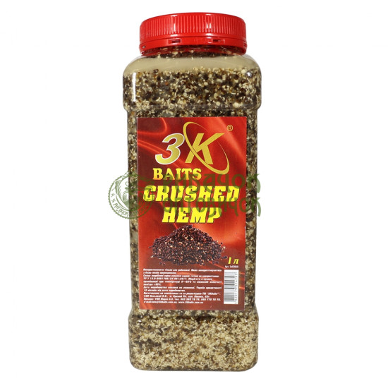3Kbaits Подрібнена конопля (натуральна) банка 1л