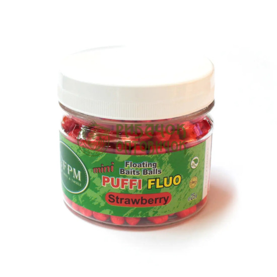 Fluo Carp Puffi mini Strawberry 25gr & Полуниця
