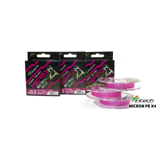Шнур плетений Intech MicroN X4 100 m PE#0.15 (0.15 (4.4lb/2.0kg)