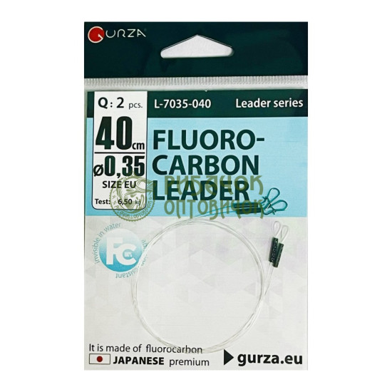 Gurza FLUOROCARBON LEADER 300мм/0,55Ø 2шт. х 5 (Test 15kg)