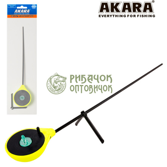 Вудка зимова AKARA UNIVERSAL Pk балалайка Жовта (хлист склопластик) вага 16,8г. довжина 24см.