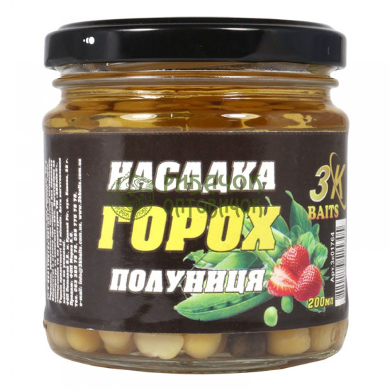3Kbaits Насадка "Горох" Premium (полуниця) 200мл