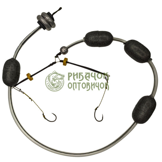 "Silver Carp Rigs" Снасть на товстолоба Придонна 2 гачки