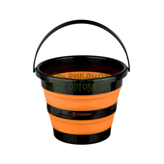 Відро Forrest Folding bucket (силіконове складне) помаранчевий 10л.