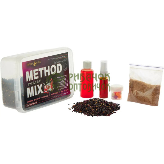 Trinity Baits METOD MIX Tutti Frutti 4 в1(пелец ,поп ап,ліквід,діп-спрей) (шт.)
