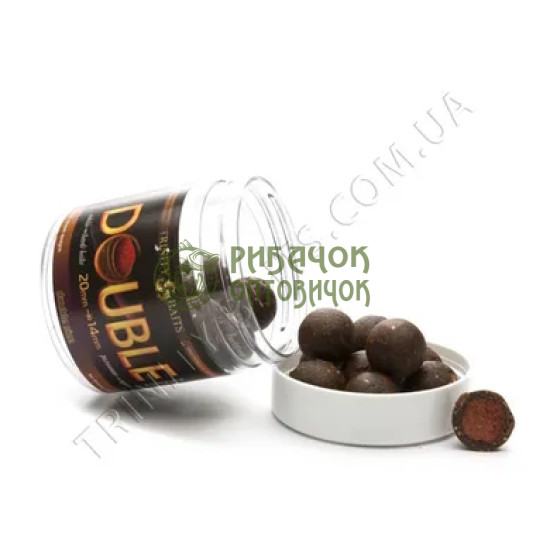 Trinity Baits Бойли насадочні Double 20=14 мм Squid-PLUM 100г (шт.)