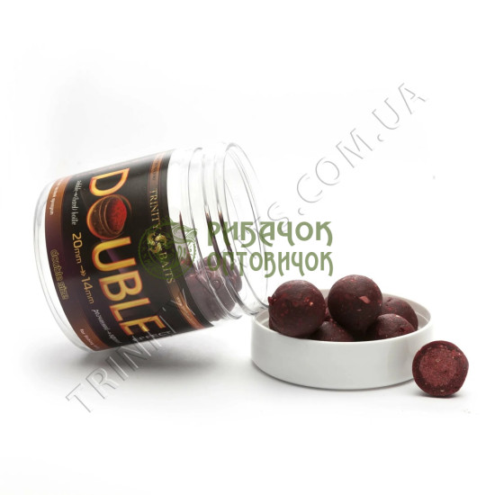 Trinity Baits Бойли насадочні Double 20=14 мм STRAWBERRY 100г (шт.)