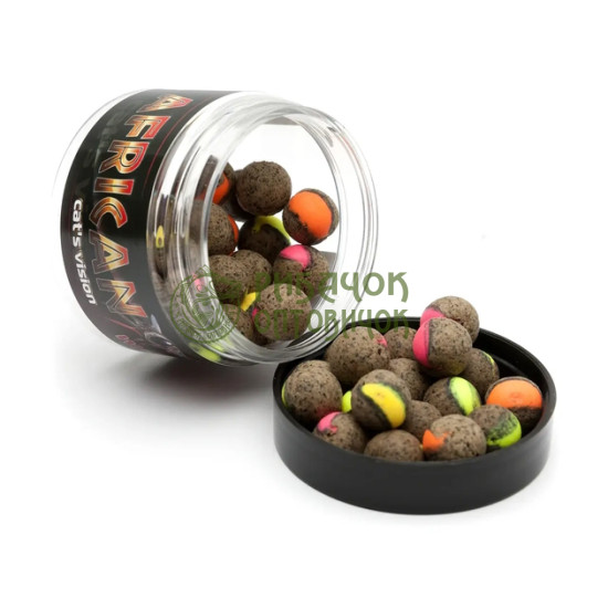 Triniti Baits Вафтерси AFRICAN FLY - cat's vision 12мм mix color (шт.)