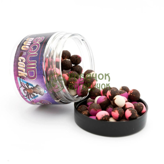 Trinity Baits Вафтерси SQUID GAME cork-duo 10 мм мультиколор ніч 45г (шт.)