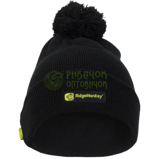 Шапка RidgeMonkey Bobble Beanie Hat Black