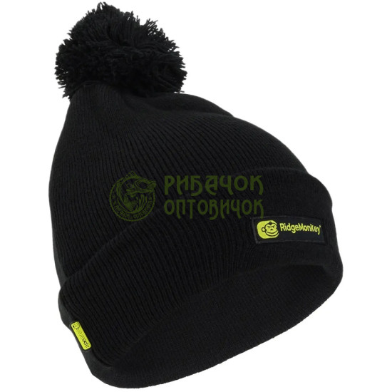 Шапка RidgeMonkey Bobble Beanie Hat Black