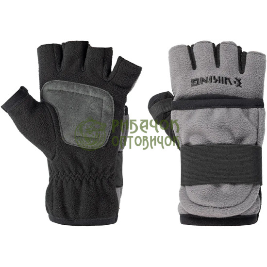 Рукавички Viking Fishing Ice Pro Gloves XL (fleece) 3 cut finger к:grey-graphite