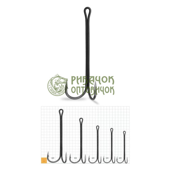 Gurza Double Hook Х - Long Shank # 2 BN 25 шт.