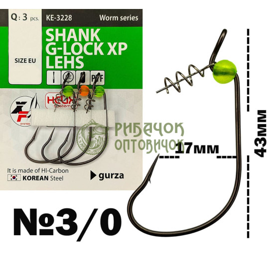 Gurza SHANK G-LOCK XP LEHS # 3/0 PTF 3 шт. х 5