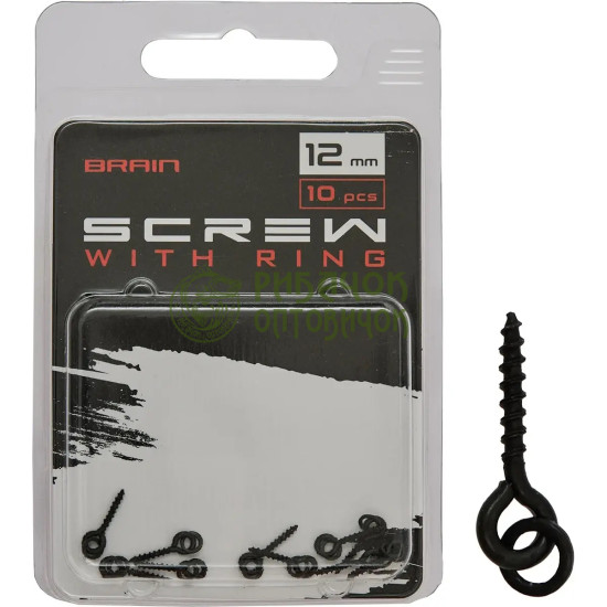 Гвинт для бойлів Brain Screw With Ring 12mm (10 шт/уп) SGCA-8026-12