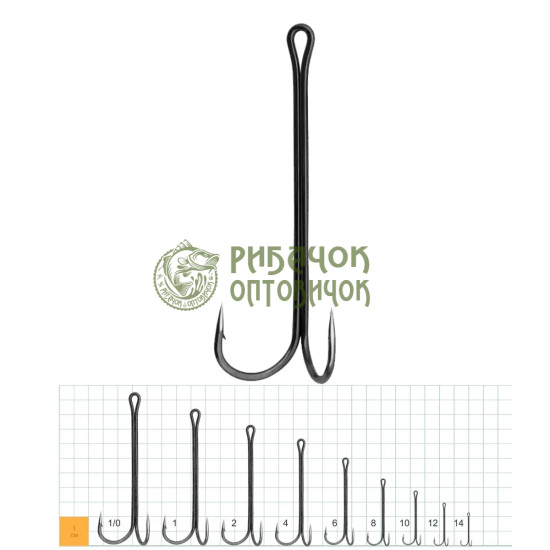 Gurza Double Hook Х - Long Shank # 2/0 BN 25 шт.
