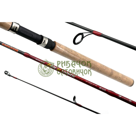Вудилище спінінгове "Gladiator" BLACK WARRIOR 2,1 m 5-25 g