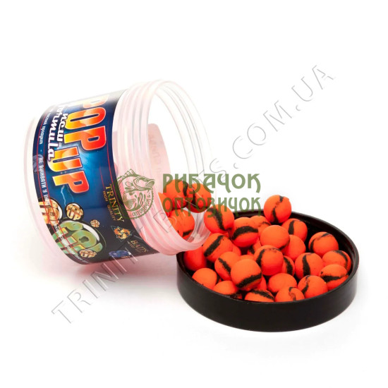 Trinity Baits Поп ап Two colors СЛИВА оранж.з чорн полоскою 8 мм 25 г