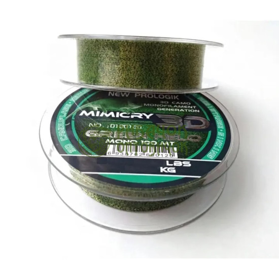 Волосінь Winner NEW PROLOGIK MIMICRY 3D Green Helo 100 м, 0,22 mm
