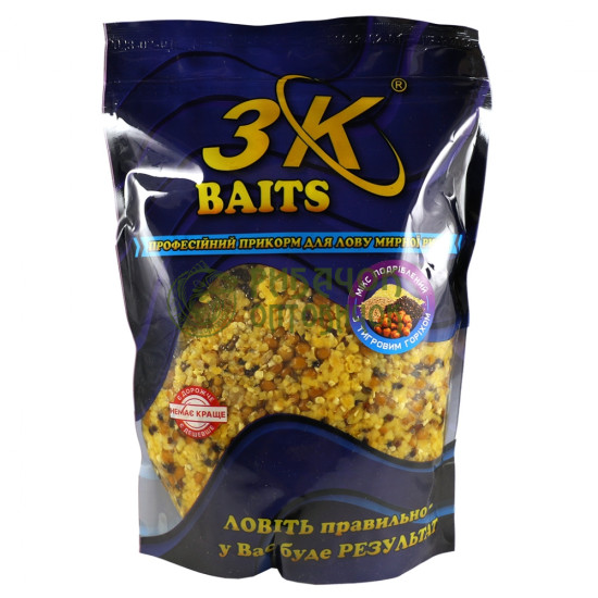 3Kbaits Подрібнений Зерновий МІКС (з тигровим горіхом) 1000г. (7шт/ящ)