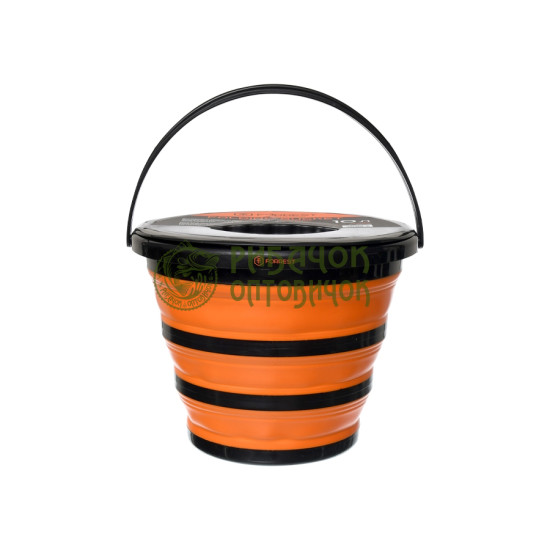 Відро Forrest Folding Bucket with cover (силіконове з кришкою) помаранчевий  10л.