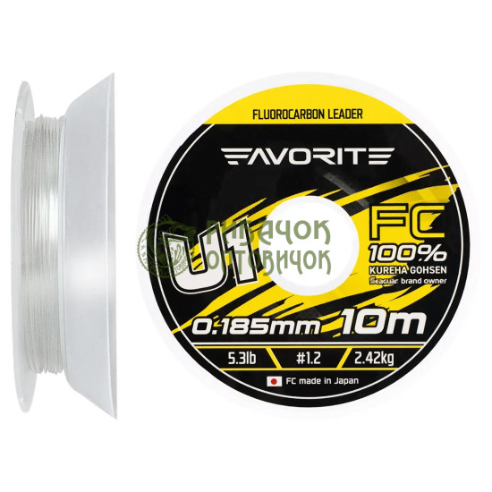 Флюорокарбон Favorite U1 FC 10m #1.2/0.185mm 5.3lb/2.42kg