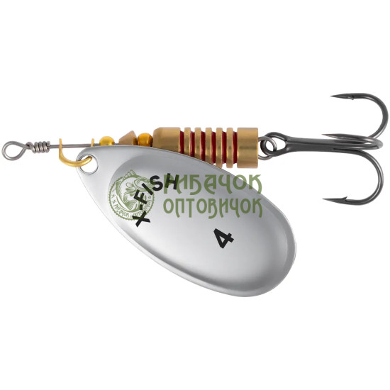 Блешня X-Fish Stark №4 9.5g Silver ( 5 шт/ уп )