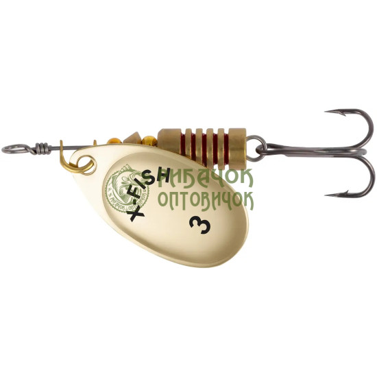 Блешня X-Fish Stark №3 7.5g Gold ( 5 шт/ уп )