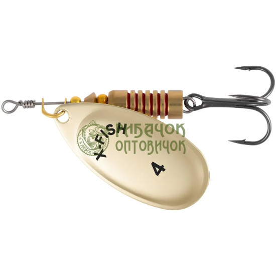 Блешня X-Fish Stark №4 9.5g Gold ( 5 шт/ уп )