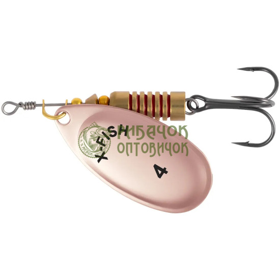 Блешня X-Fish Stark №4 9.5g Copper ( 5 шт/ уп )