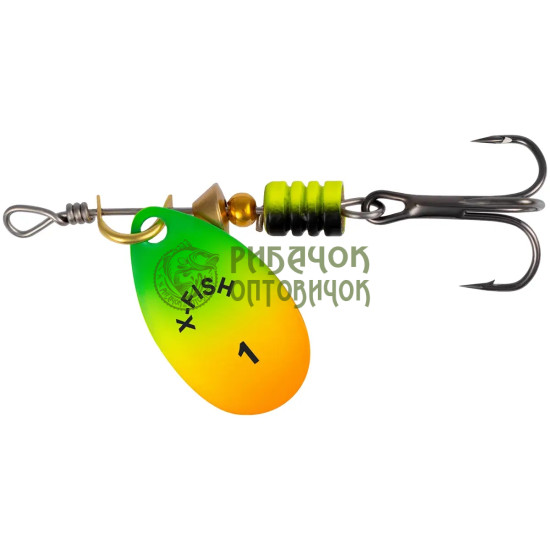 Блешня X-Fish Stark №1 2.5g Fire tiger ( 5 шт/ уп )