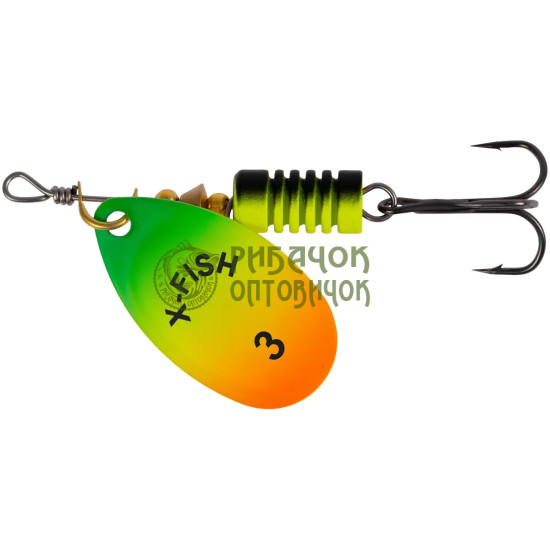 Блешня X-Fish Stark №3 7.5g Fire tiger ( 5 шт/ уп )