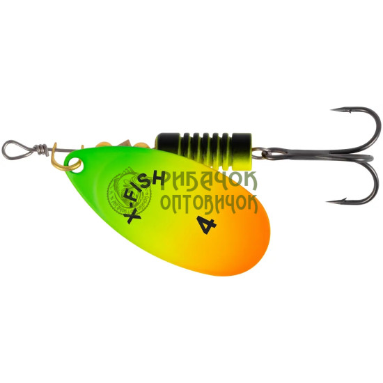Блешня X-Fish Stark №4 9.5g Fire tiger ( 5 шт/ уп )