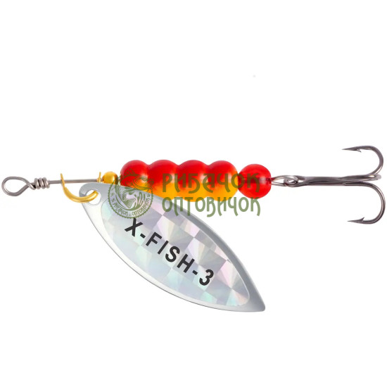 Блешня X-Fish Trophy №3 11g Silver rainbow ( 5 шт/ уп )